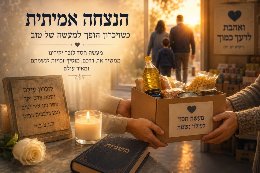 מעשה חסד להנצחת הנפטר